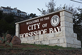 Solar powered Welcome Sign - City of Horseshoe Bay - 75 Watt Billboard Solar Light
